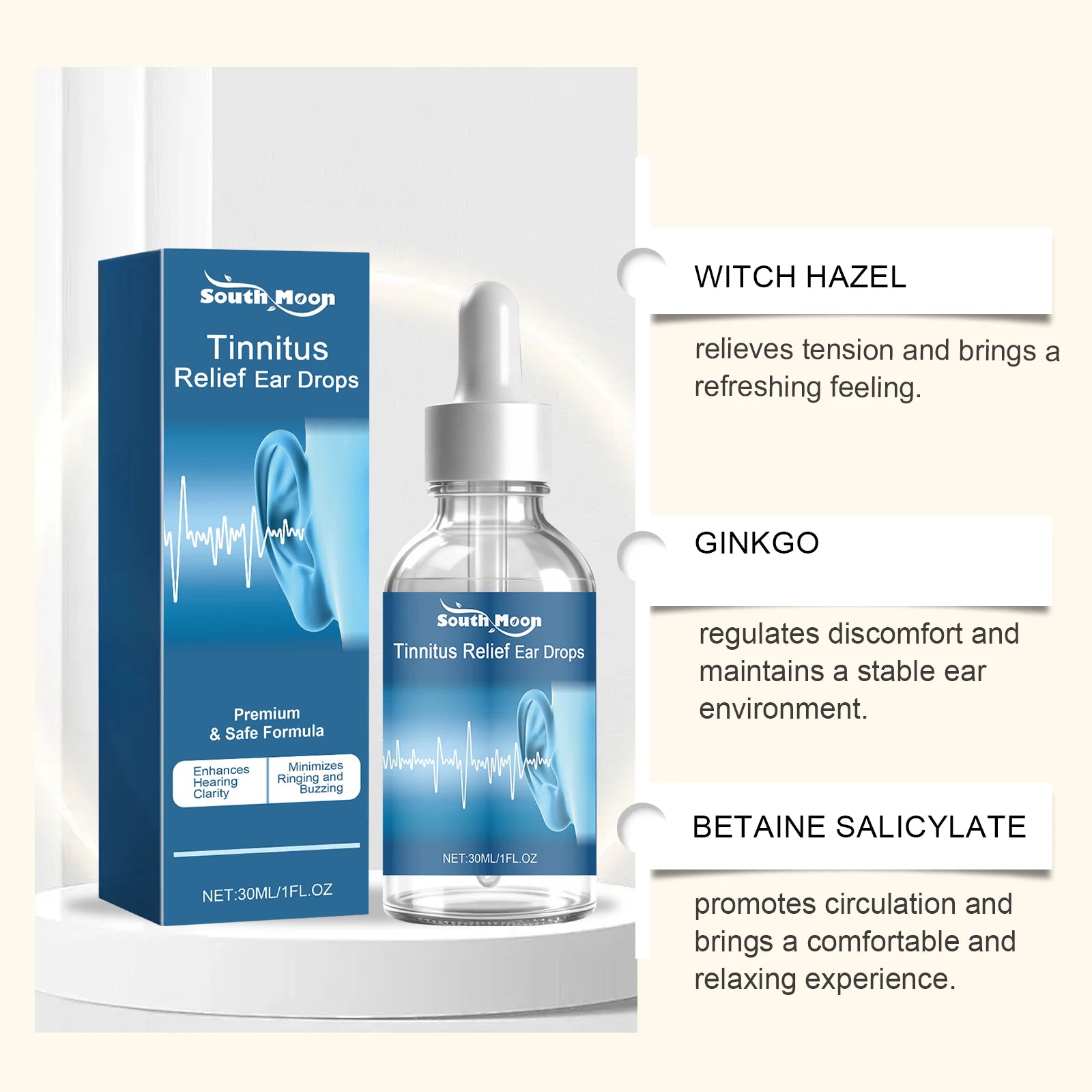 Daily Gentle Ear Care Drops – Quiet & Comfortable | 30ml Ear Care Drops Oasis Select