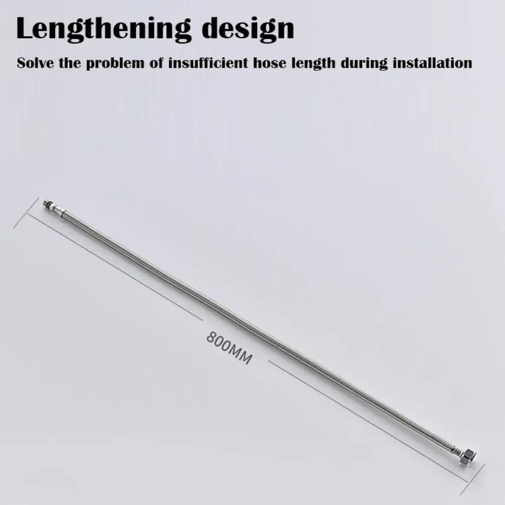 1Pair Single Head Cold and Hot Water Inlet Pipe Basin Sink Water Tube Replacement Stainless Steel Woven Kitchen Plumbing Hoses Oasis Select