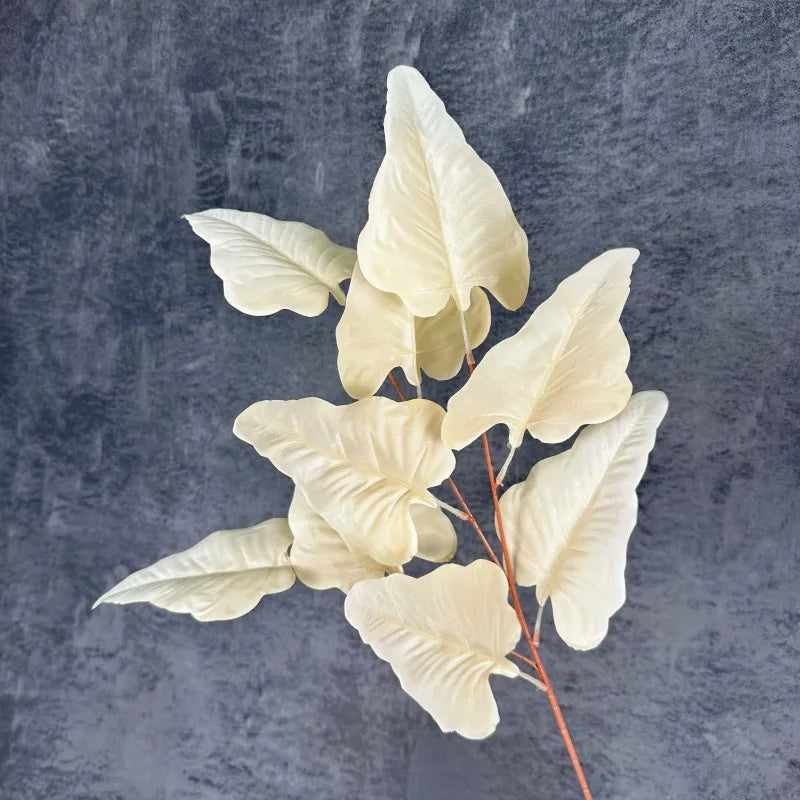 80cm Simulated Large Orange Leaf Decoration Garden Bonsai Simulated Dried Flower Wall Decoration Shooting Props Home Decoration Oasis Select MXB