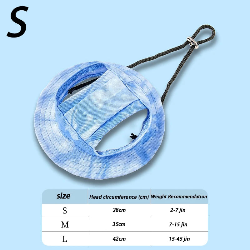 Cat Hat Dog Sun Hat Ear-Exposing Head Cover Pet Fisherman Hat Head Accessory Oasis Select C1