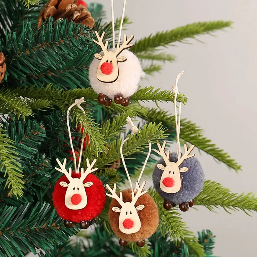 Christmas Tree Hanging Pendants Happy New Year Bell Pendant Merry Christmas Decorations for Home Xmas Ornaments Couple Gift Oasis Select