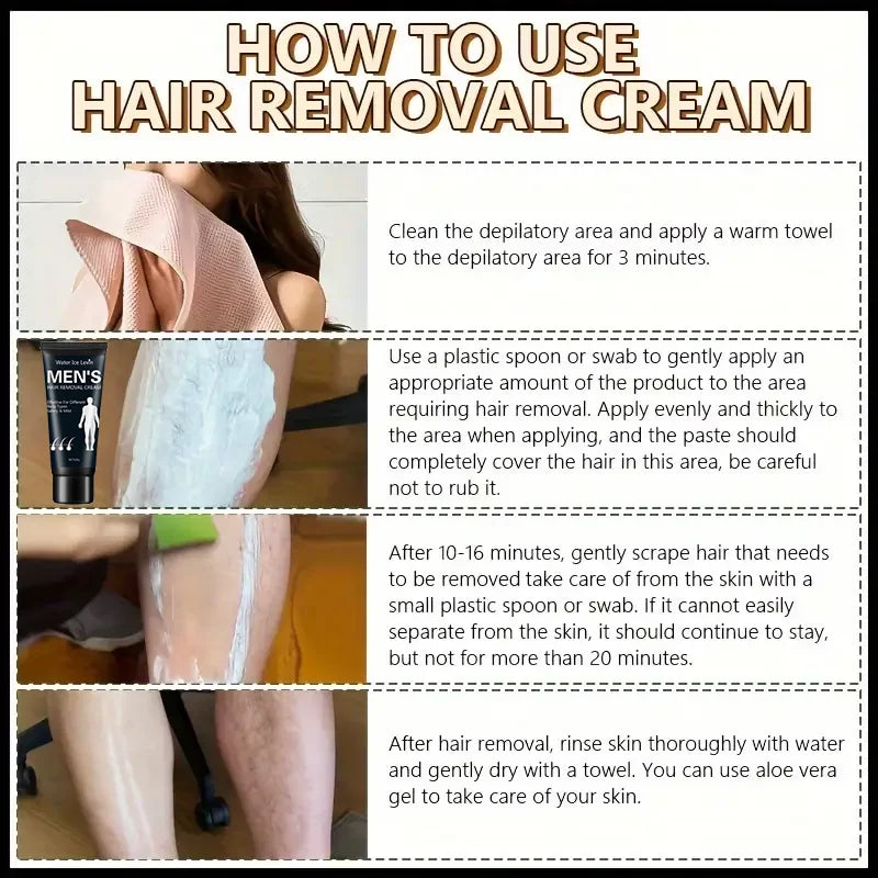 Hair Removal Cream, Quick Removal in Five Minutes, Wipes Clean, Moisturizing and Nourishing, No Black Spots, Long-Lasting Effect, Suitable for Hair Removal on the Entire Body, Hypoallergenic, Unisex Oasis Select