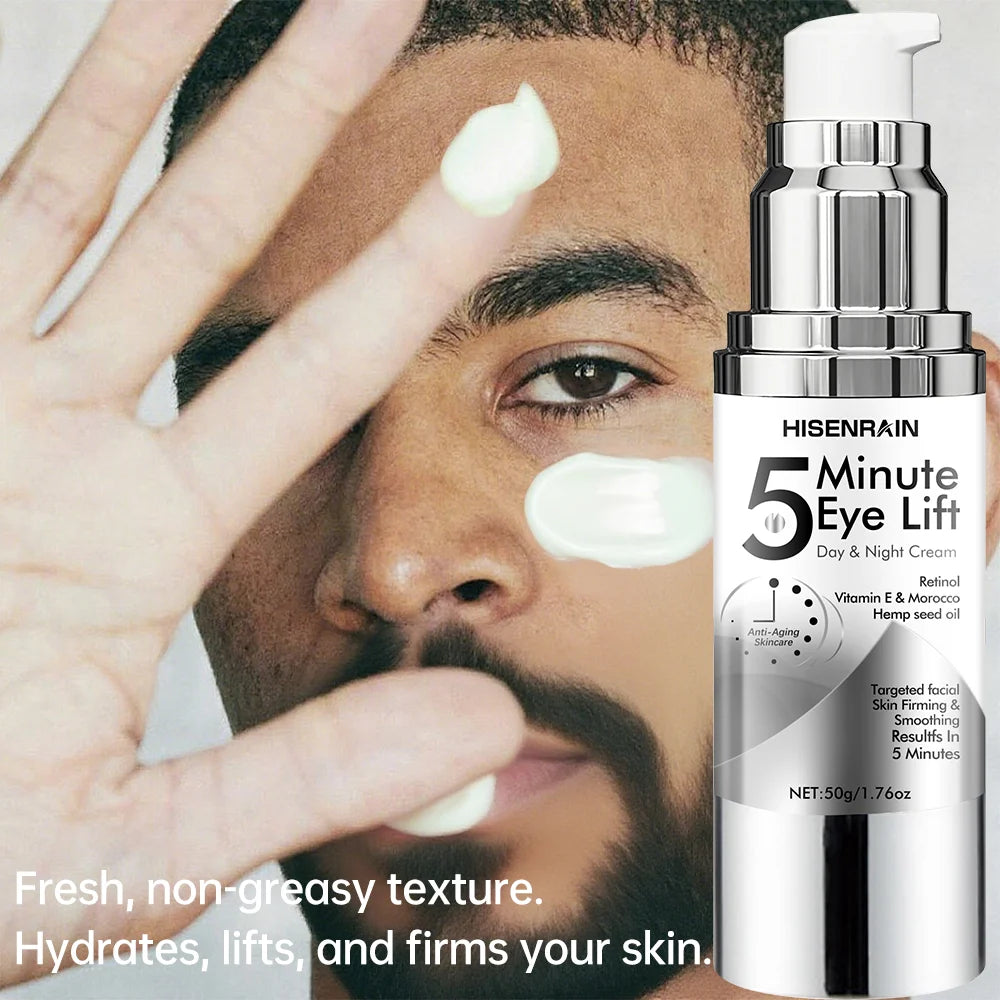 HISENRAIN Under Eye Cream, Caffeine & Retinol, Anti-Aging, 5 Minutes Lifting Effect, Dark Circles, Puffiness, Wrinkles. Oasis Select
