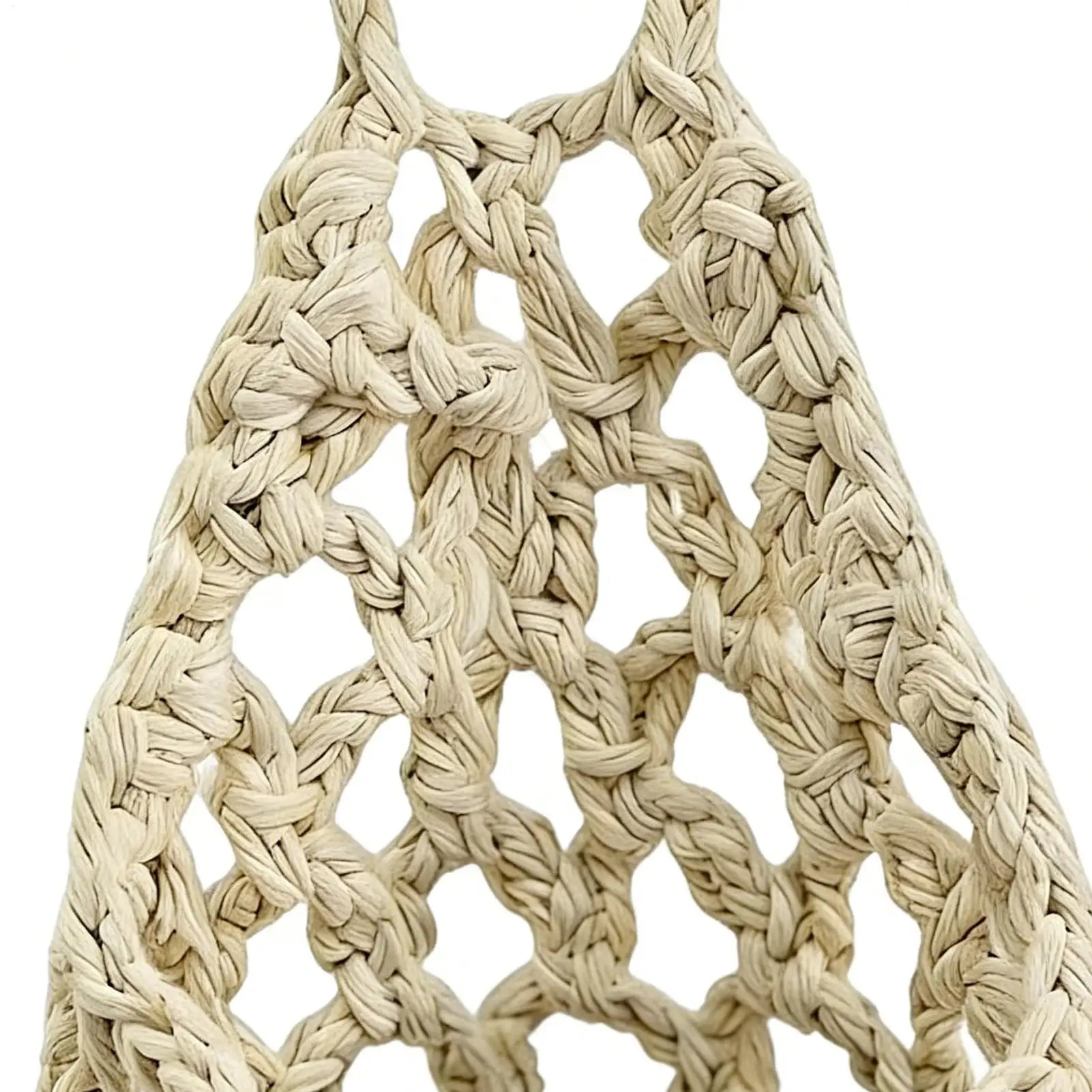 Boho Macrame Plant HangerBasket for Succulents Cotton Rope Woven Hanging Basket with Net Pouch Home Decoration Organizer Oasis Select