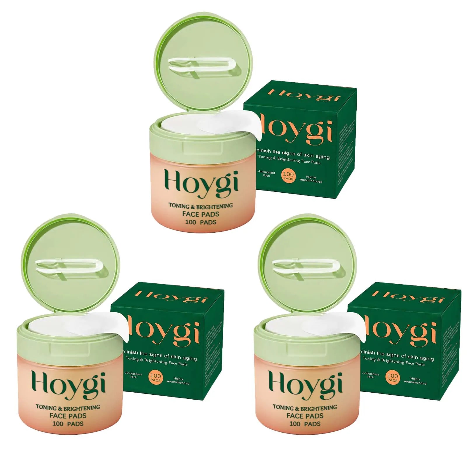 Hoygi Centella Asiatica Face Pads – Moisturizing, 100 Pcs Moisturizing Face Pads Oasis Select 3 x 100pcs Boxed