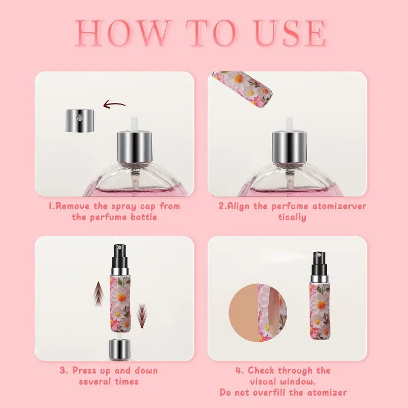 Butterfly Perfume Keychain Set, Refillable Travel Bottles 5ML Capacity, Leak-Proof Portable Scent Dispenser, Pack of 5 Oasis Select