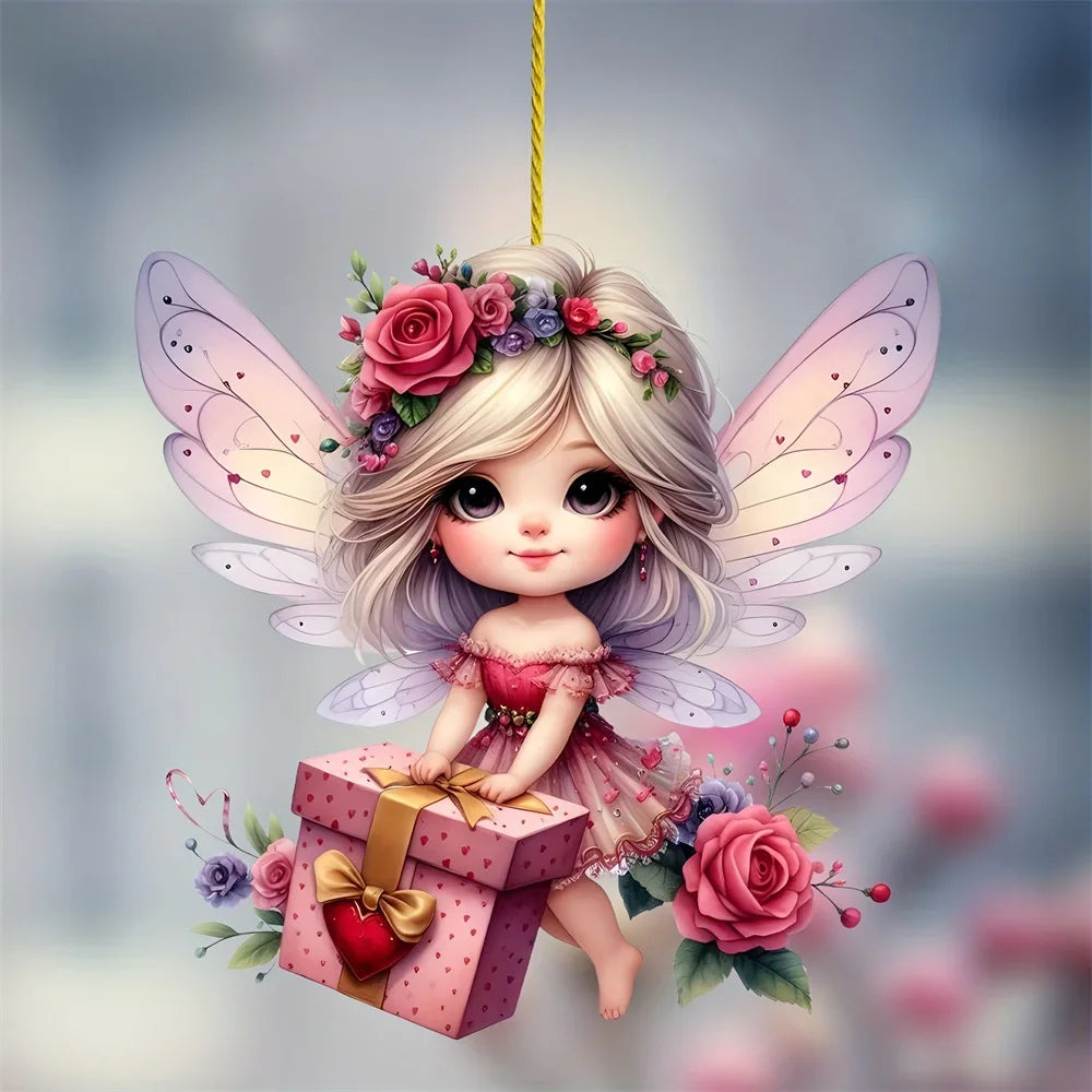 Acrylic Elf & Butterfly Fairy Pendant – Bag, Car & Home Décor