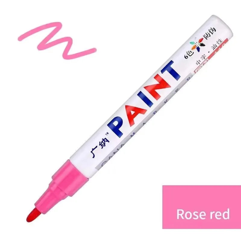 1pcs Permanent Waterproof Paint Marker Pen Car Tyre Rubber Tread Graffiti Artist Paintbrush School Office Supply Stationery Oasis Select Pink