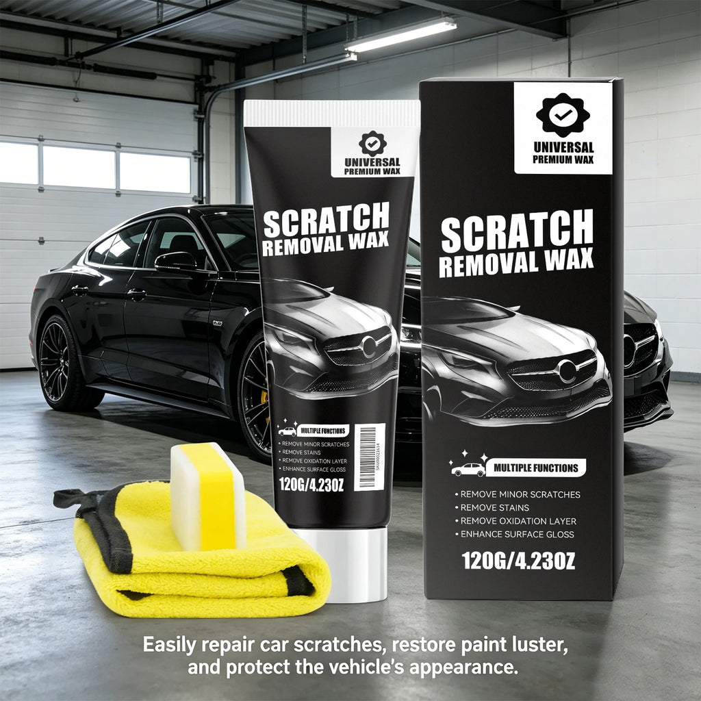 Car Scratch Removal Wax Set Remove Stain Car Scratch Repair Restores Car Paint Shine Automobile Surface Cleaning Care Tool Oasis Select