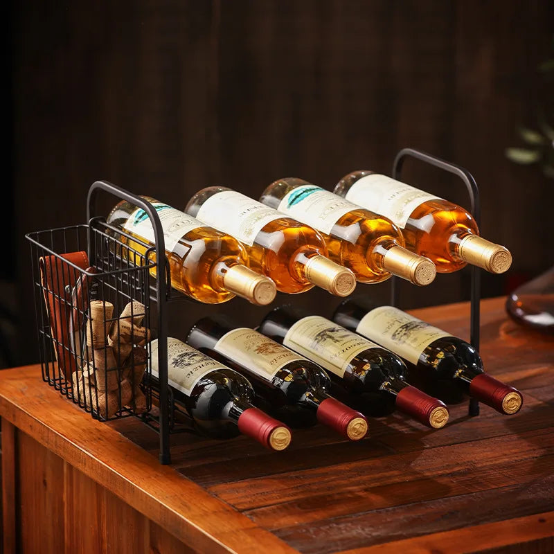 Household red wine glass rack wine cabinet wine rack ornament wine decoration upside down wine bottle rack light luxury Oasis Select