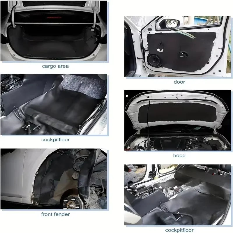 1-4PCS 5mm Car Sound Deadener Mat XPE Closed Cell Polyethylene Foam Noise Insulation Padding for Hood Door Anti Vibration Oasis Select