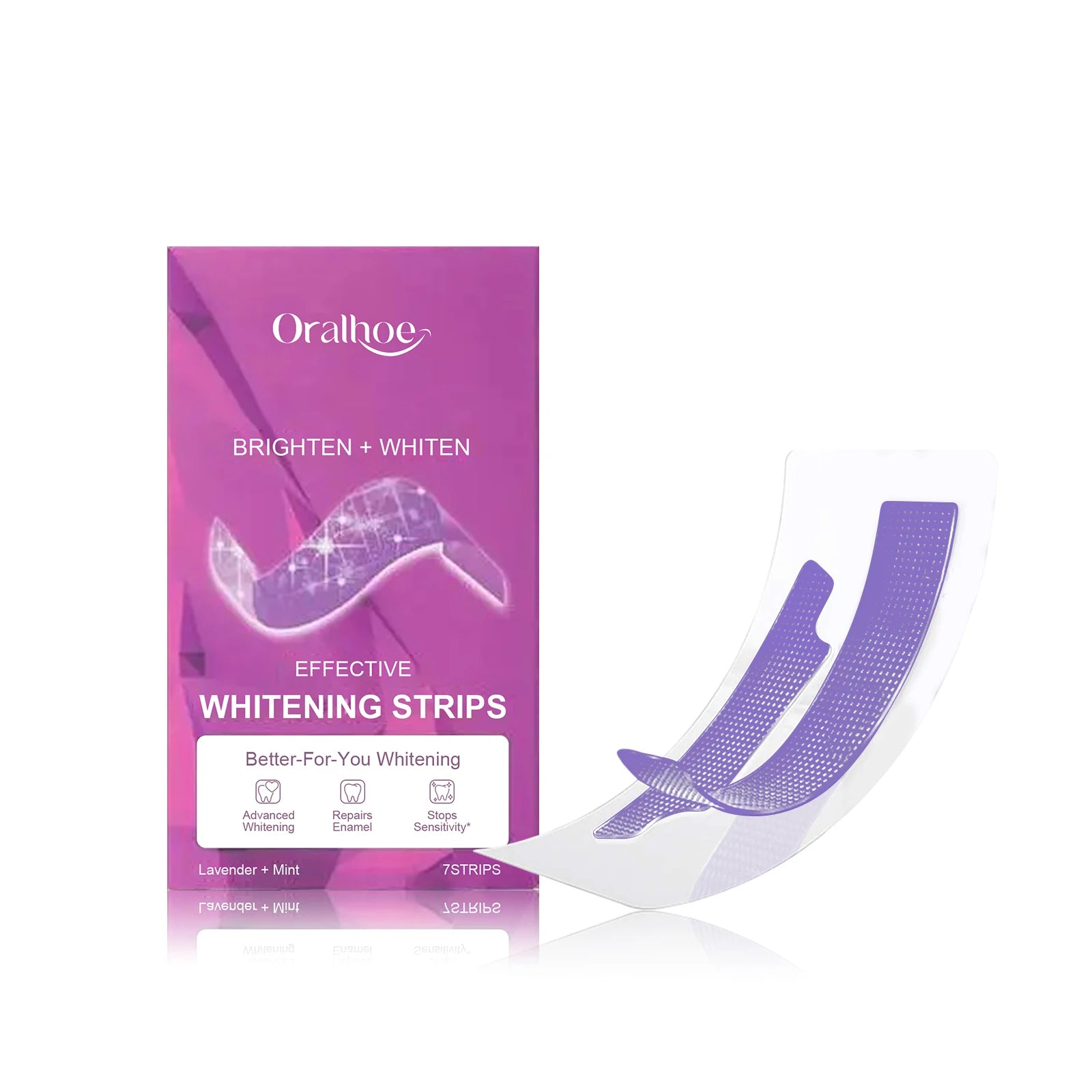 Teeth Whitening Strip Remove Teeth Tea Coffee Smoke Stain Tooth Brightening Deep Cleansing Oral Hygiene Dental Bleaching Sticker Oasis Select 7pcs boxed