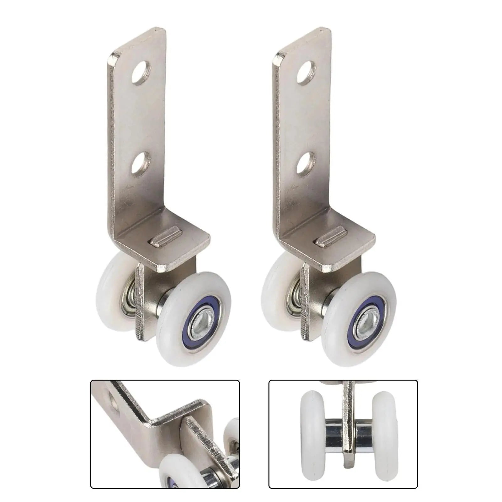 2/4pcs Sliding Door Pulley Hanging Track Pulley Block For Smooth Sliding Door Cabinets Roller Curtain Accessories Bearing Wheel Oasis Select
