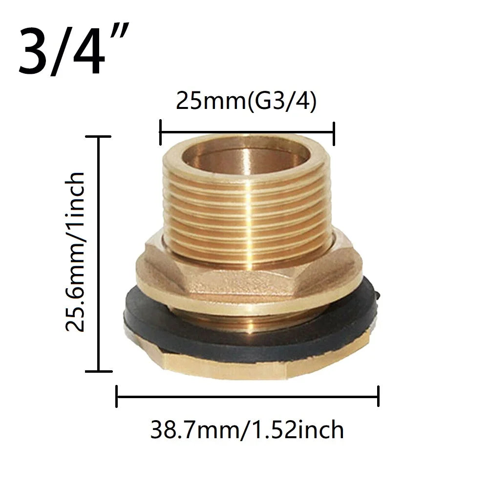 Water Butt Water Tank Tap Buckets Connector Brass Bib Tap Click-lock Fitting Inner And Outer Thread Drain Interface Hardware Oasis Select