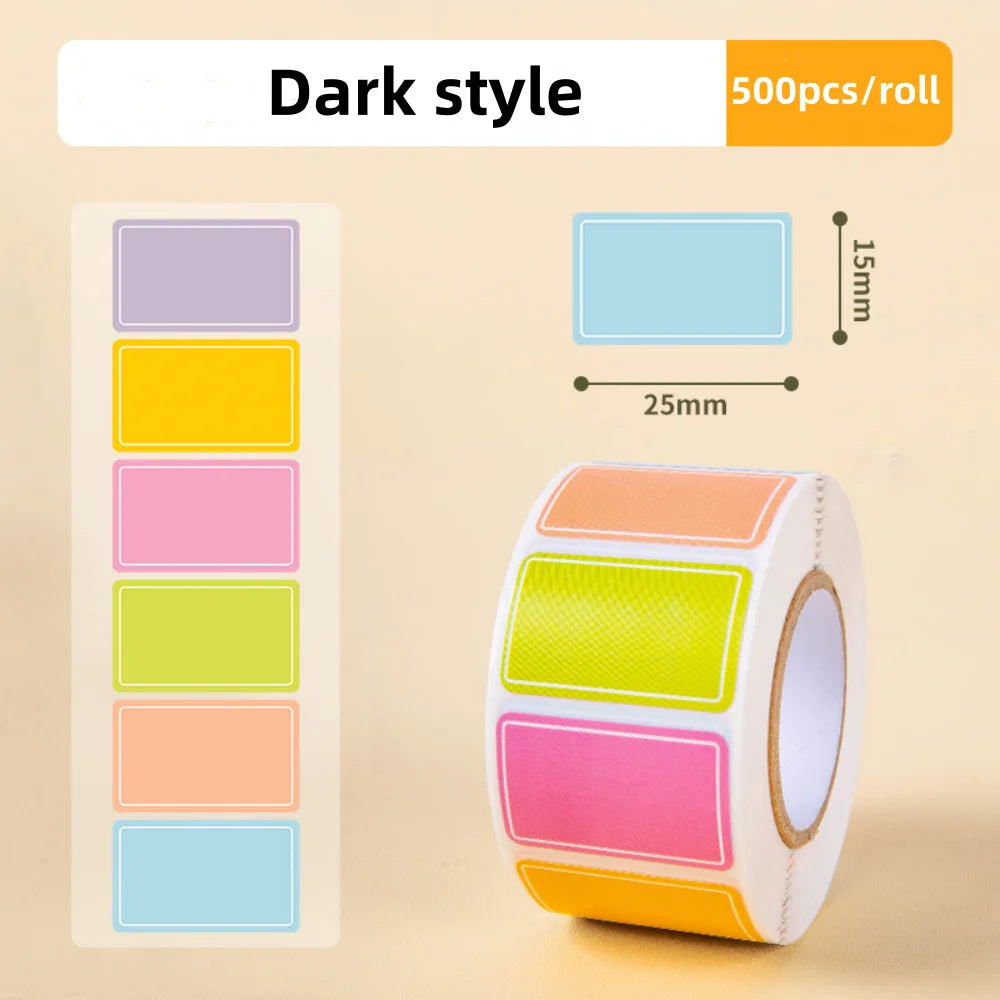 500 Waterproof Colored Labels Stickers Color-Coding Removable Labels Solid Colors Tags for Inventory Address File Classification Oasis Select 1 roll dark color