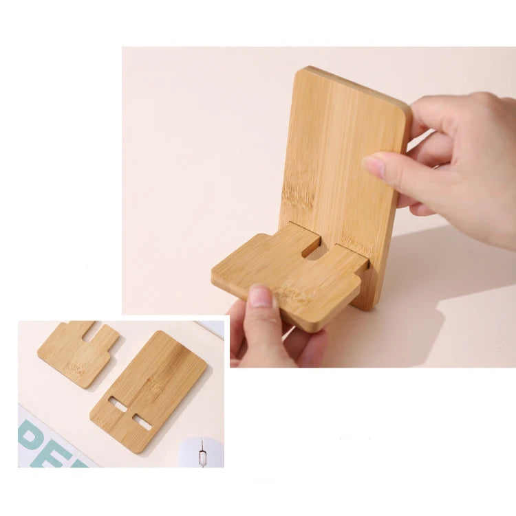 Desktop Lazy Stand Charging Dock for Phones & Tablets, Creative Christmas Gift, Perfect for Short Video Viewing, Bamboo-Wood Oasis Select