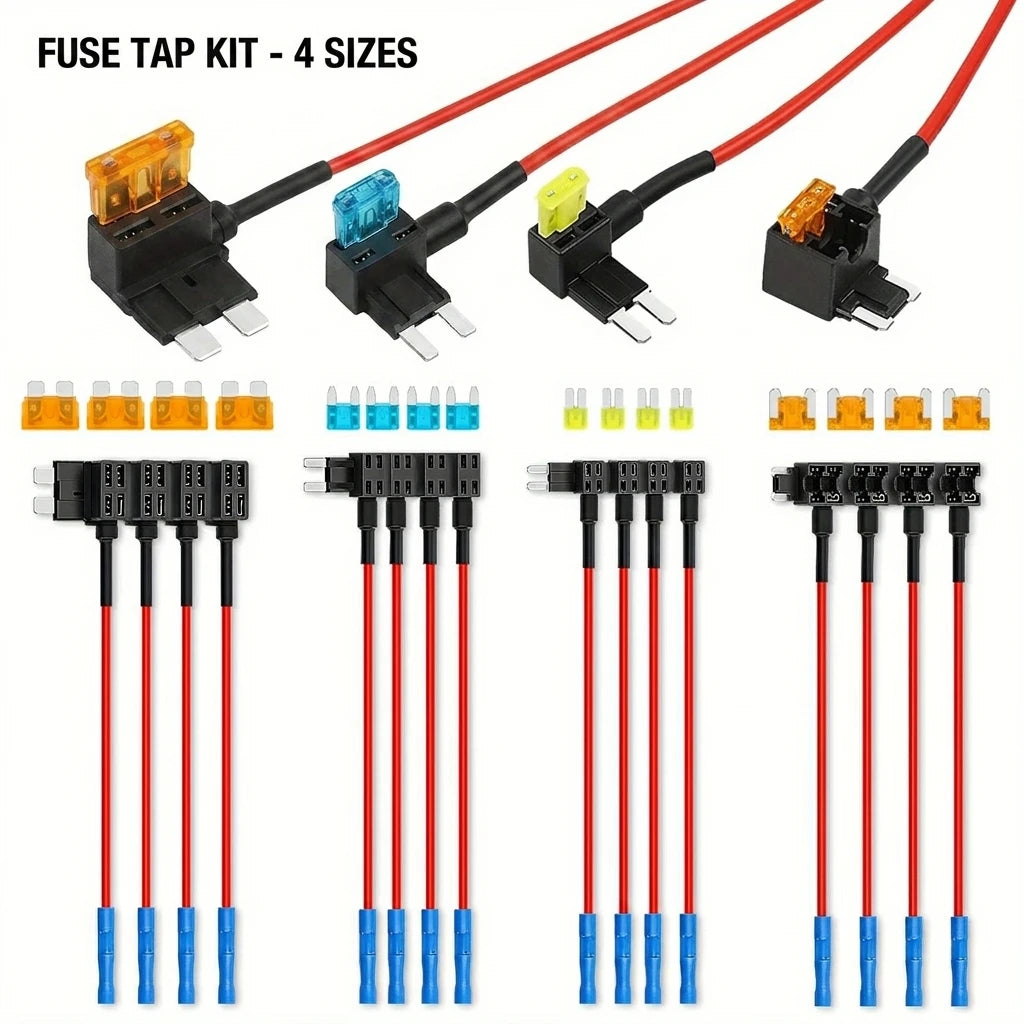 16PCS 12V Low Profile Fuse Taps Mini Micro2 Fuse Holder Automotive Car Circuit Fuses Kit ATO ATC ATM APM Adapter Oasis Select