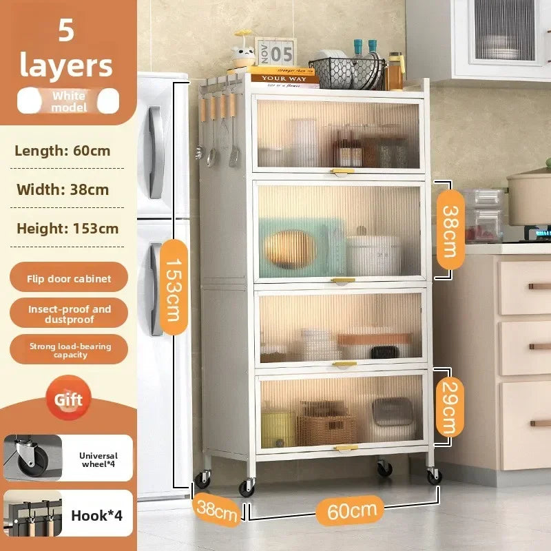 Shelves Floor-to-ceiling multi-layer household cupboards Storage cabinets Against the wall Side cabinets Storage cabinets Oasis Select White 38-60-5 4
