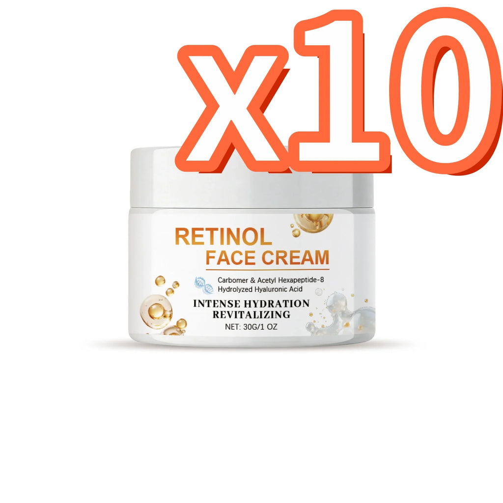 Retinol Face Cream Enhance Skin Firmness Deeply Hydrate Brighten Tone Repair Damaged Skin Barrier Hyaluronic Acid Facial Creams Oasis Select 30g Boxed X 10PCS