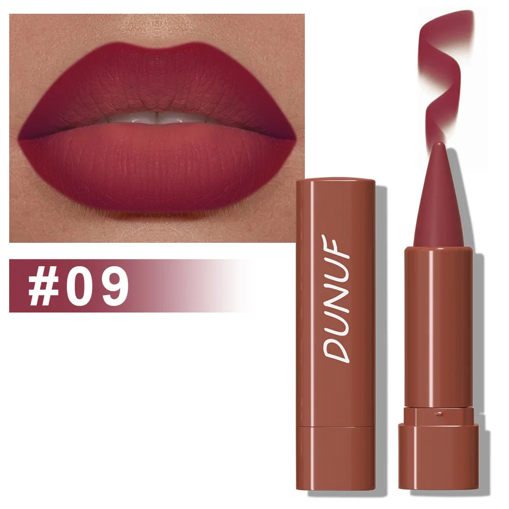 DUNUF Matte Velvet Lip Liner – 9 Colors, Waterproof & Long-Lasting