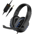 Headphones 3.5mm Wired Gaming Headset Earphones Music For PS4 Play Station 4 Game PC Chat Computer With Microphone Oasis Select Blue