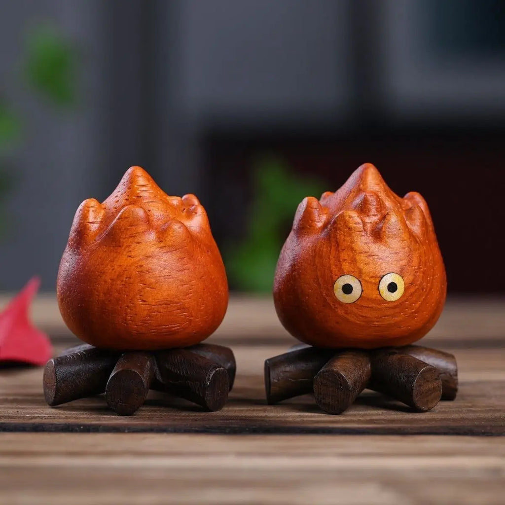 Small Flame Kasifa Wooden Ornaments Hal's Mobile Castle Super Cute Desktop Ornaments Car Interior Ornaments Home Accessories Oasis Select