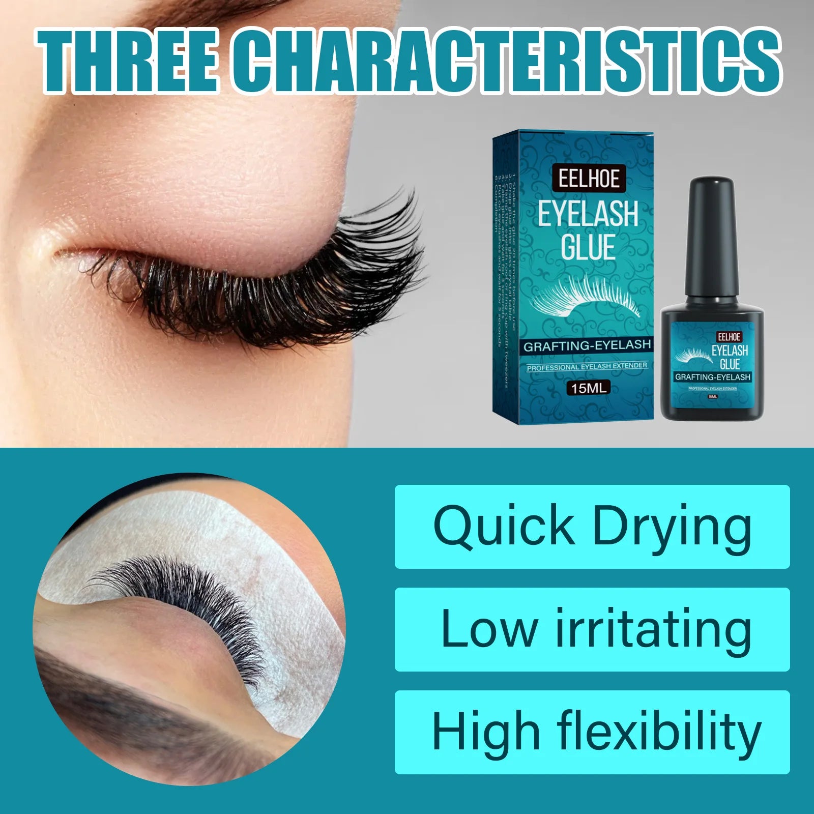 EELHOE Eyelash Glue – Quick Dry, Low Irritation Lash Adhesive Eyelash Adhesive Oasis Select