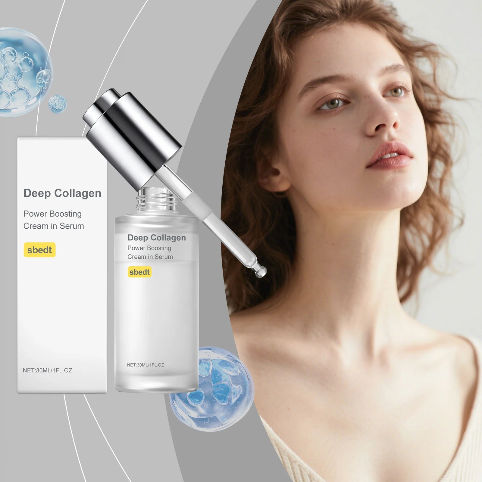 Hydrolyzed Collagen Firming Face Serum | Deep Moisturizing 30ml Face Serum Oasis Select