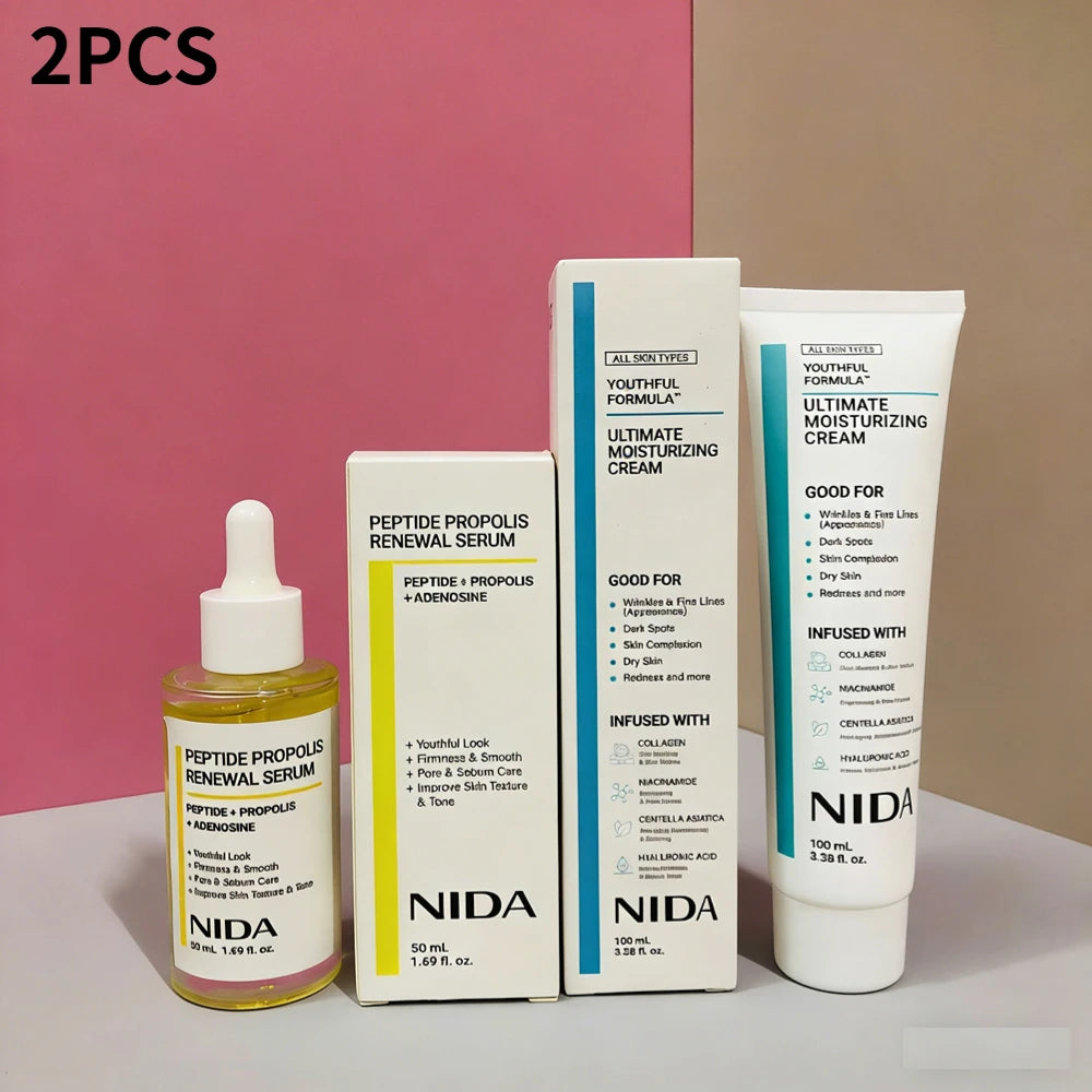 Korea NIDA Skin Care Kit - Ultimate Moisturizing Cream, Retinol Probiotic Eye Cream, TXA Renewal Essence, For All Skin Types Oasis Select 2PCS 02
