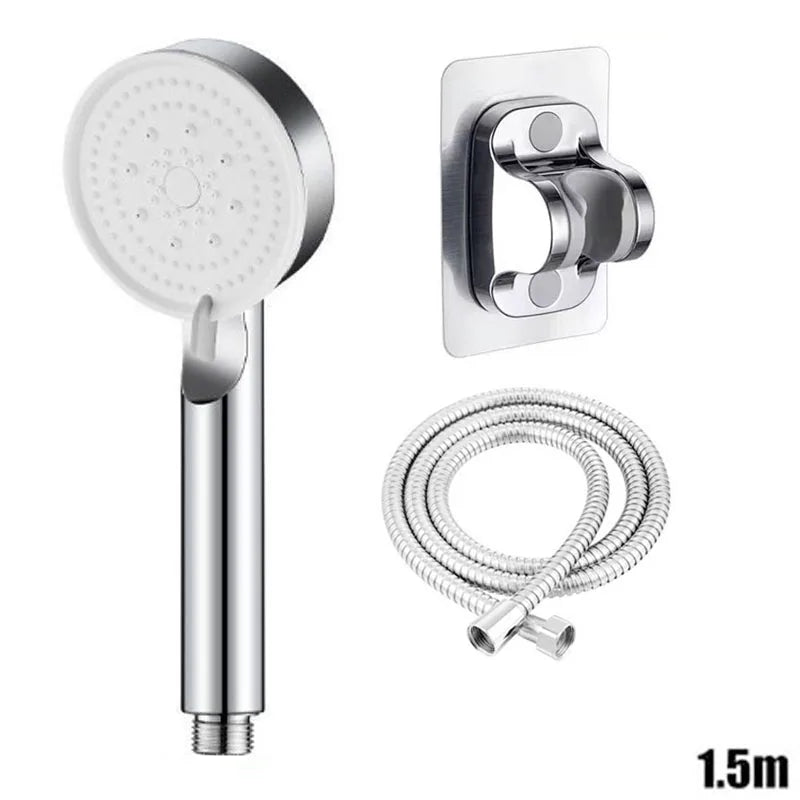 Showerhead bathroom portable heads showers showerhead common interface replete for shower accessories five modes multi color Oasis Select Silver suit D