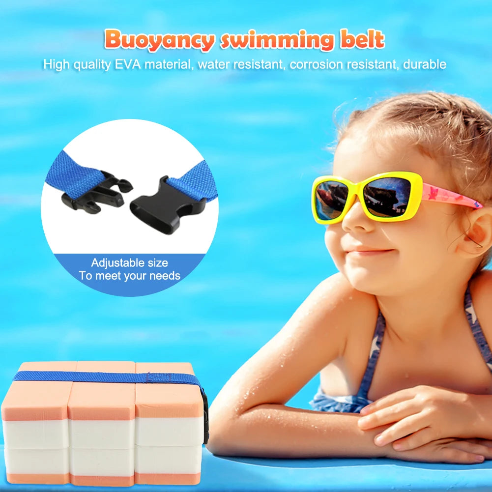 Swimming Inflatable Float Swimming Back Floating Board Adjustable Adult Kid Aquatic Swim Training EVA Belt Swim Accessories Oasis Select