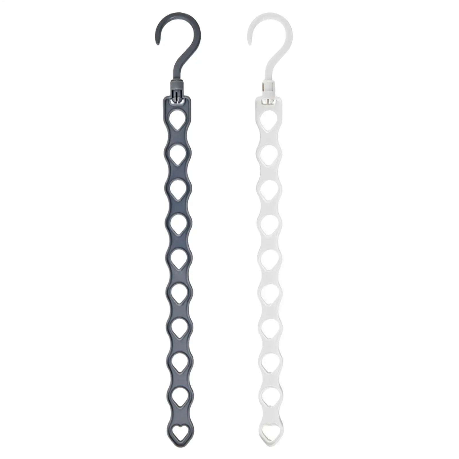 10-hole Space Saving Hanger Clothes Storage Rack Plastic Hanger Multi-function Folding Hanger Wardrobe Drying Clothes Oasis Select