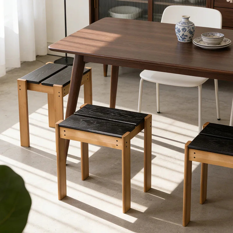 Household small stool Living room dining table stool can be stored Stacked round stool Simple thickened spare board stool Oasis Select
