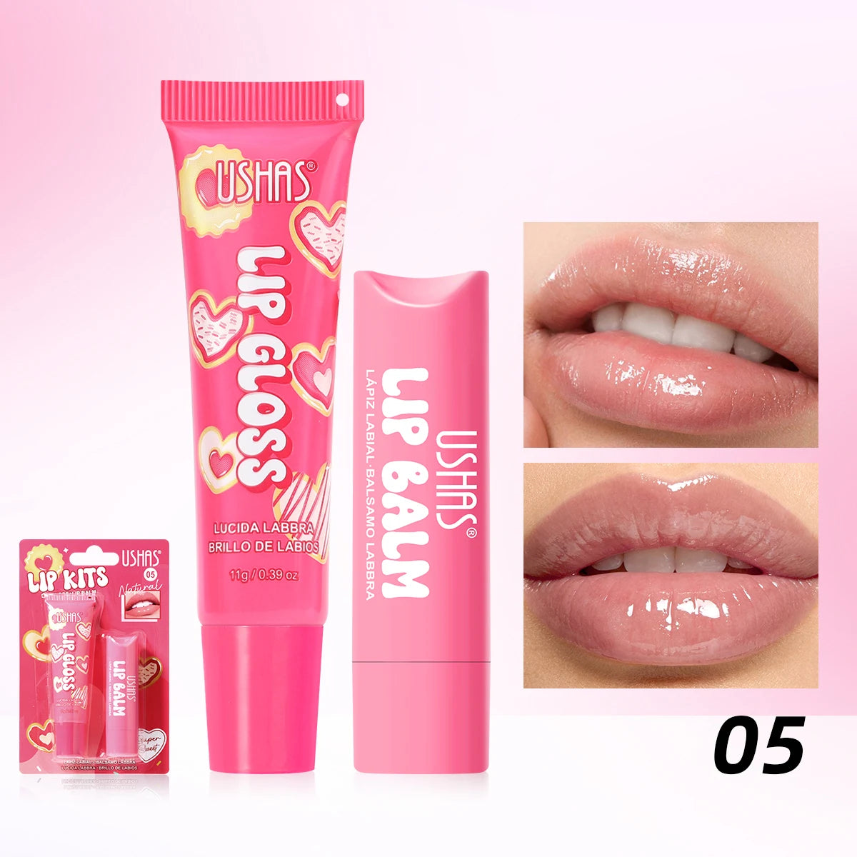USHAS Lip Balm & Gloss Set – Moisturizing Lip Care Kit