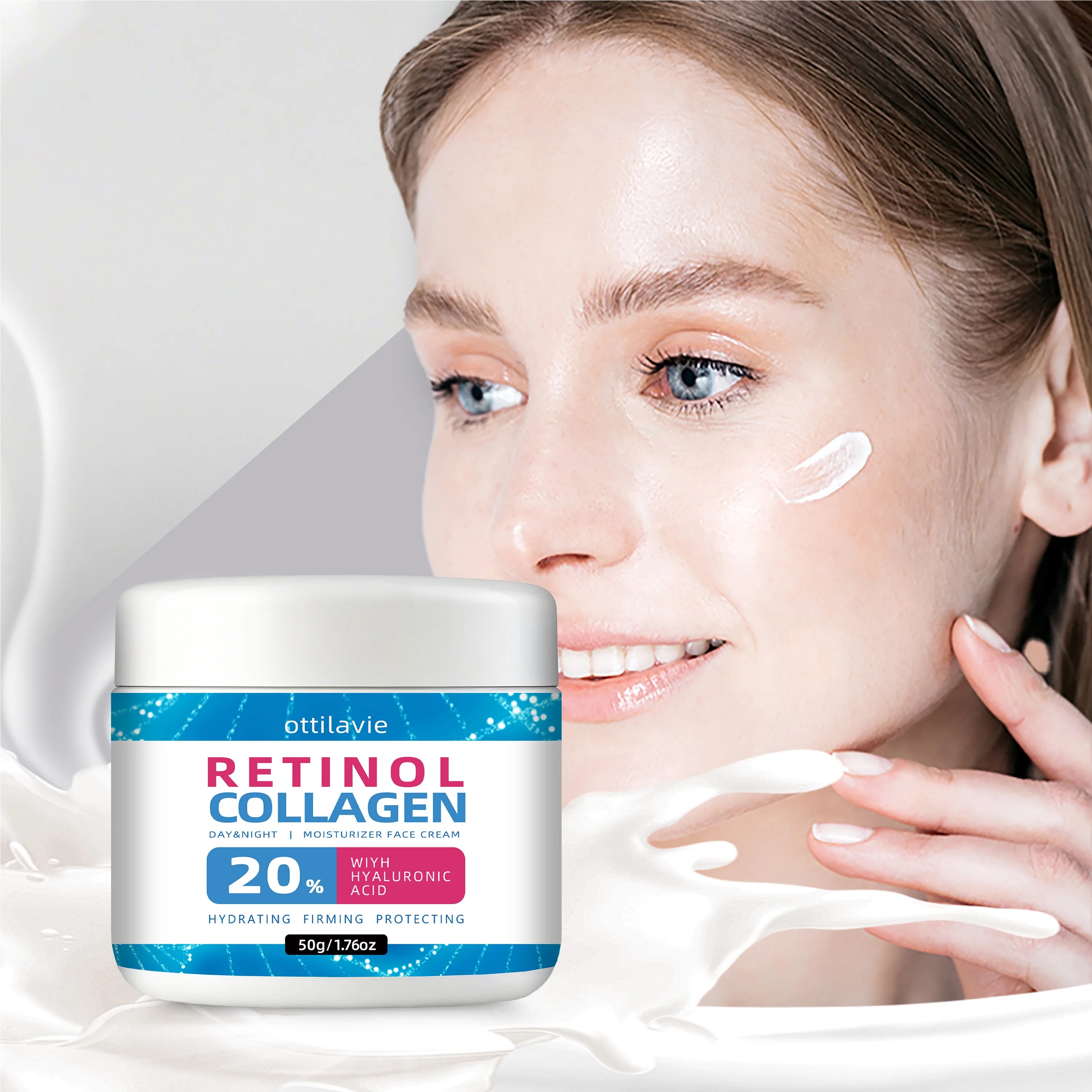 Retinol & Collagen Moisturizing Cream - Day & Night Use, Fast-Absorbing & Non-Greasy, Universal for All Skin Types, Perfect Gift Oasis Select 30g