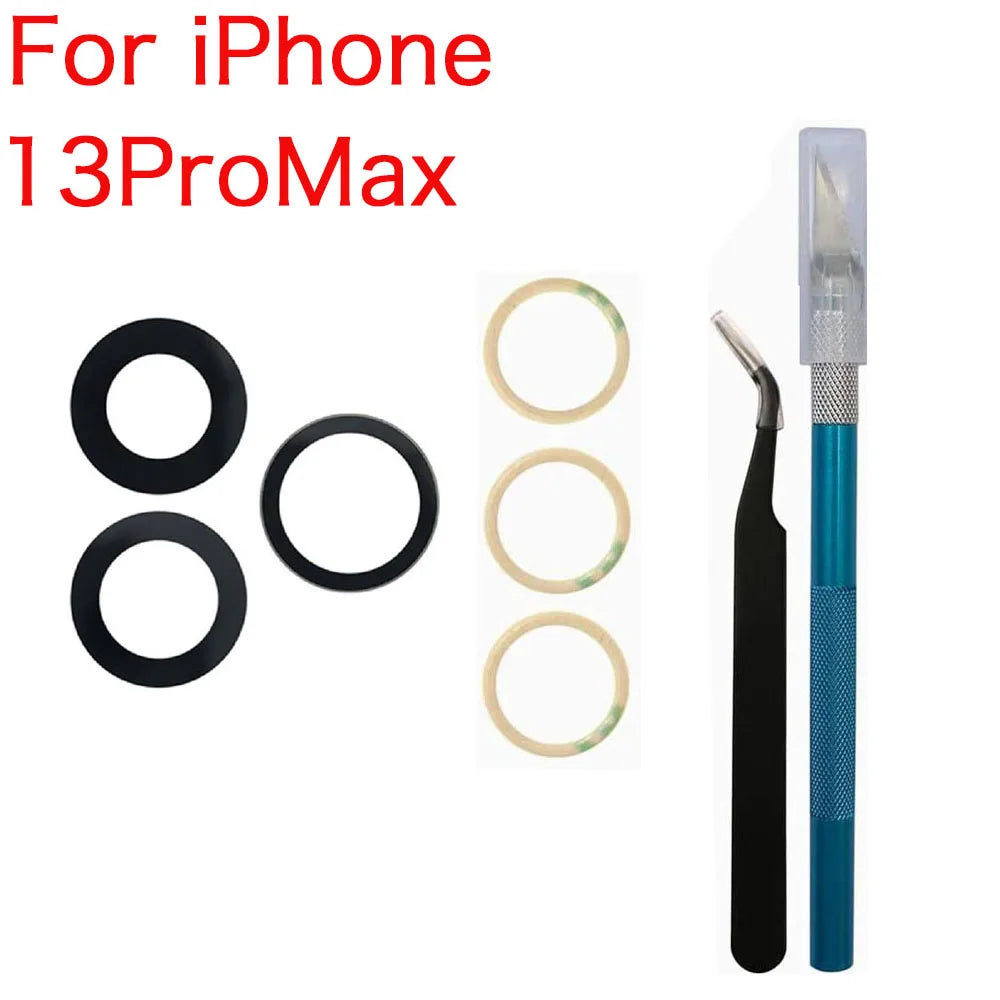 iPhone Back Camera Glass Lens Replacement + 3M Sticker & Tools