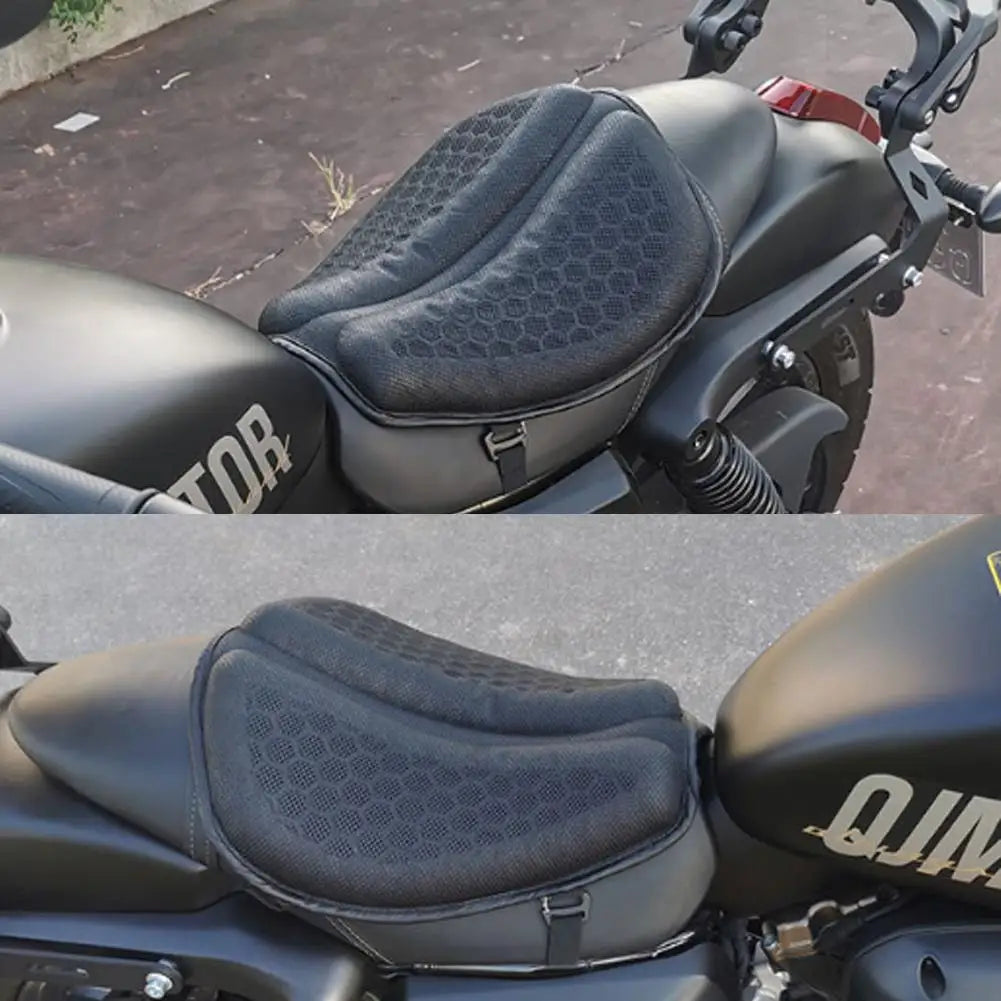 Universal Motorcycle Gel Seat Pad 3D Honeycomb Structure Breathable Anti-slip Summer Cooling Cushion Soft Comfort Seat Cover Oasis Select
