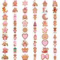 54-Piece Gingerbread Temporary Tattoo Stickers – Waterproof 3D