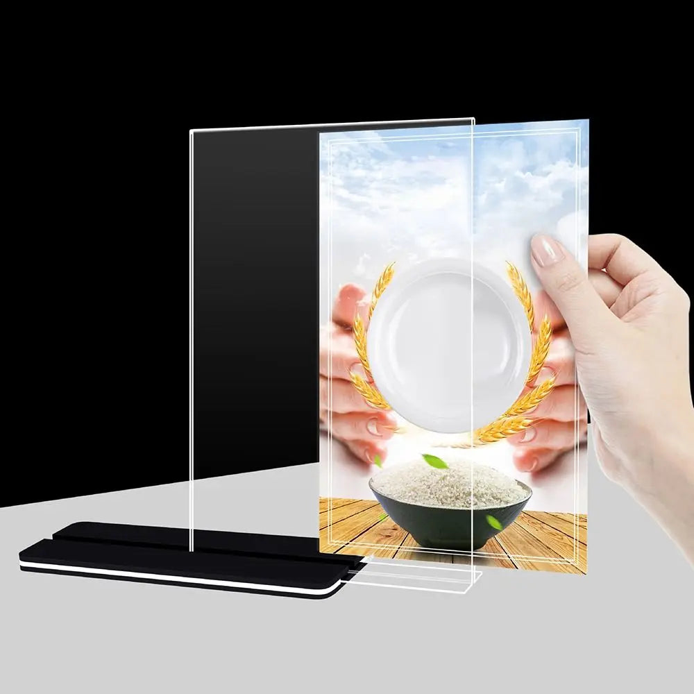 Acrylic Menu Display Stand – A4 A5 A6 Sign & Card Holder