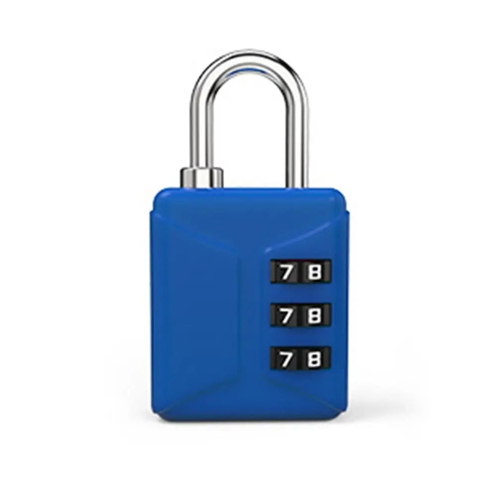Backpack Zipper Lock Mini Password Padlock Trolley Case Password Lock Student Dormitory Cabinet Password Lock Oasis Select Blue