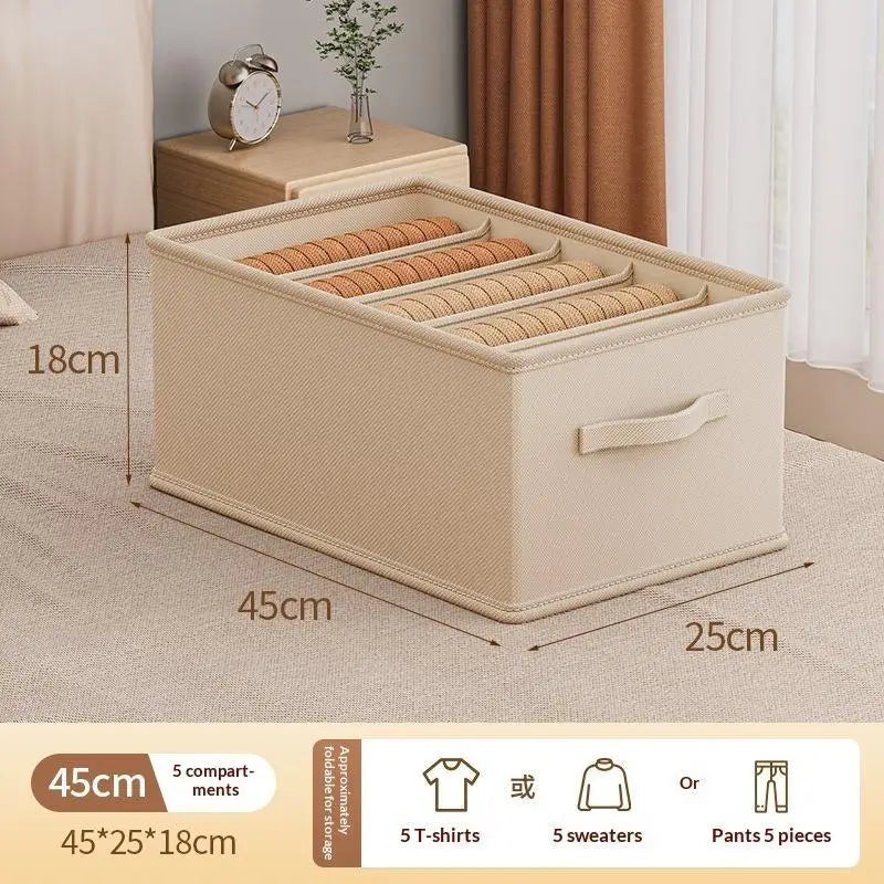5-Grid Clothes Storage Organizer Box | Drawer Divider