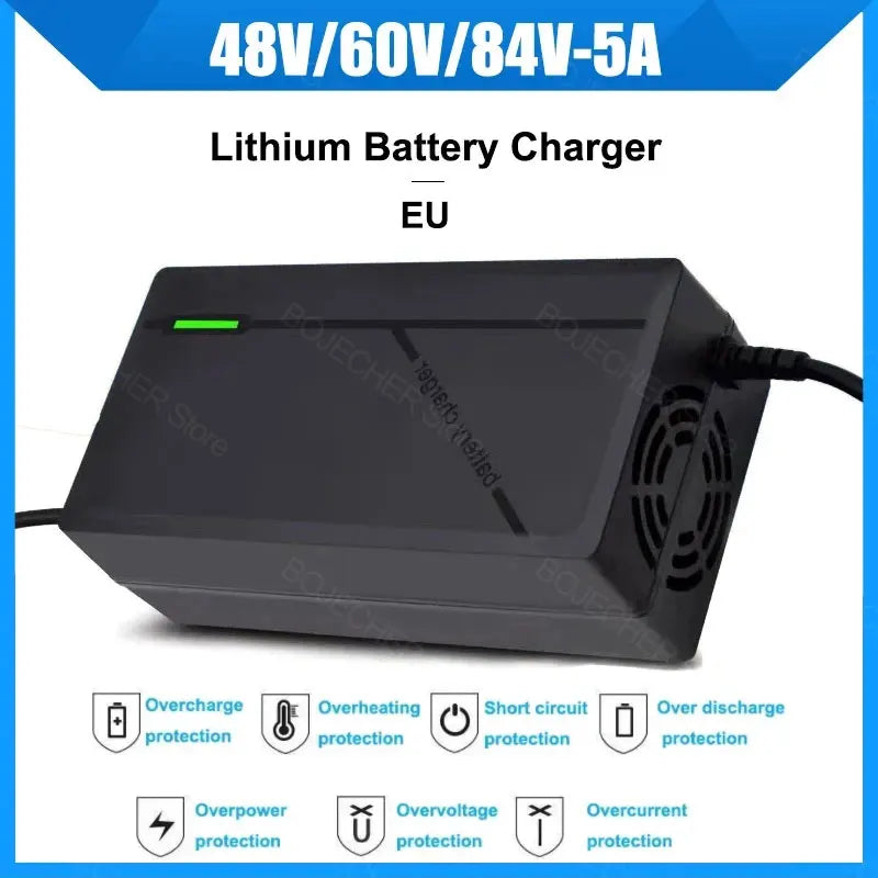48V 36V 72V 60V 5A Charger Intelligent Fast Charging 10/13/16/20S Li-ion Battery Charger 67.2V 54.6V 84V Lithium Battery Charger Oasis Select