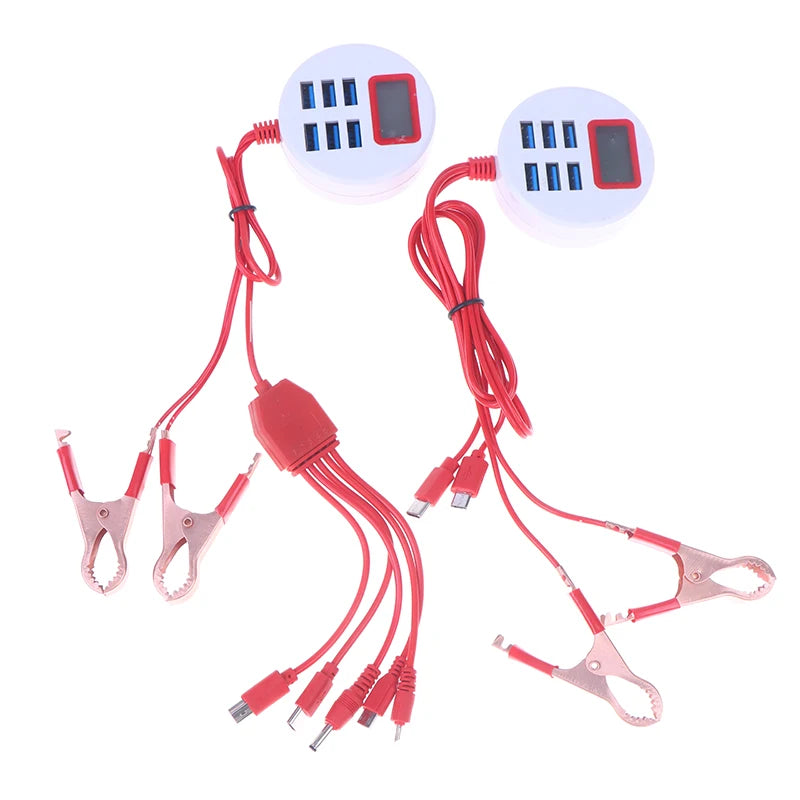 1Pcs 1 To 2/5 5V Multifunctional USB Power Converter 6 USB Ports Clip Charger With LCD 1A Charger For Battery Oasis Select