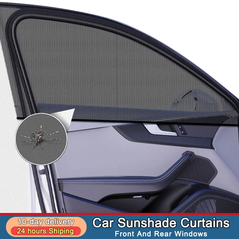 New Car Sunshade Curtains Anti-UV Side Window Shades Car Curtains Nti-mosquito Mesh Net Protection Repellent Auto Accessories Oasis Select