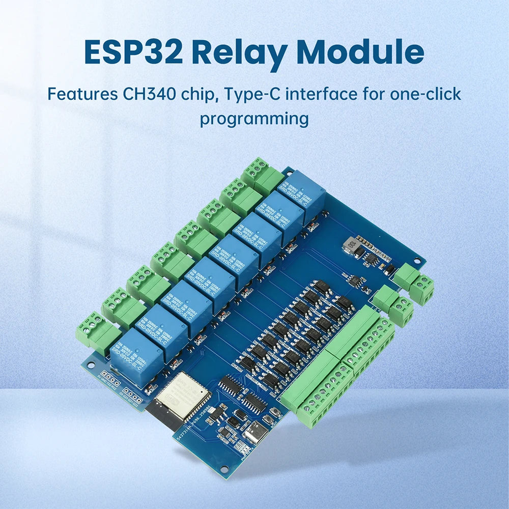 ESP32 RS485 Modbus Wifi Bluetooth Relay Optocoupler Isolation Module Tyep C 4/8 Channel Relay Module DC 9-24V Oasis Select