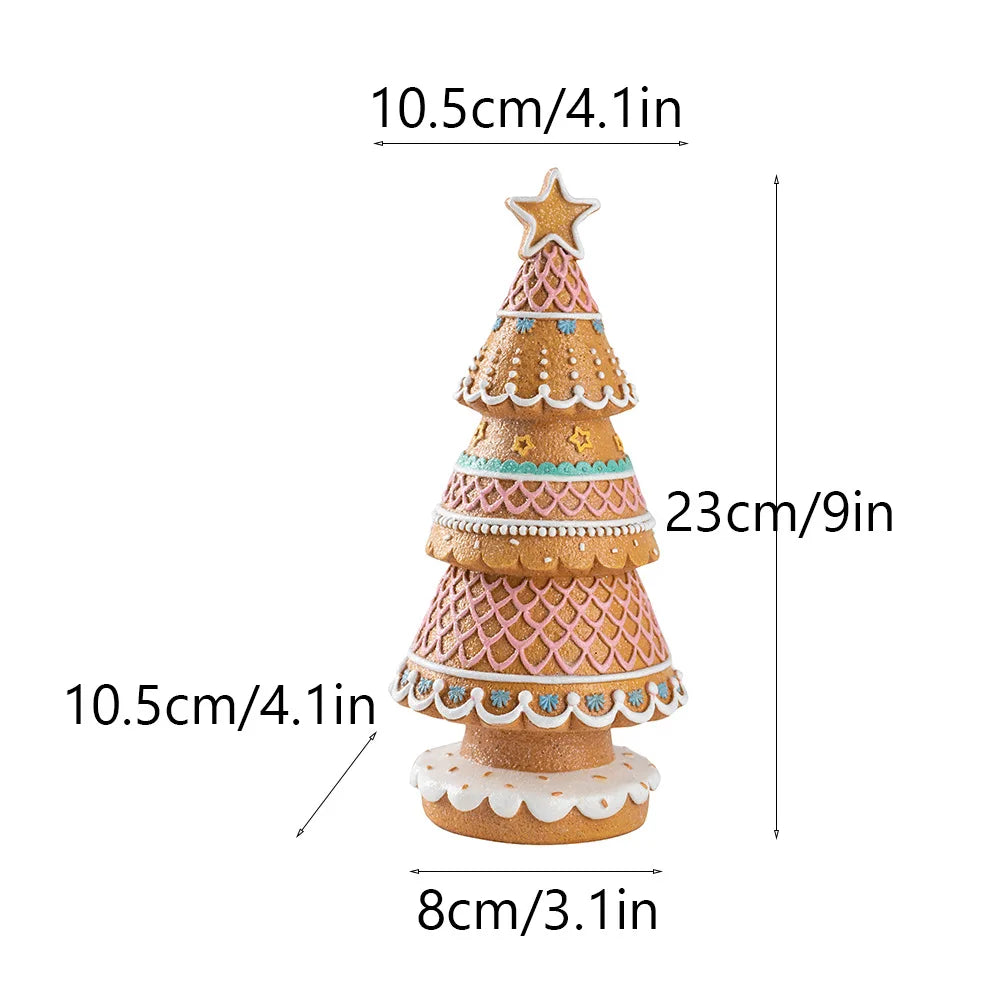 Gingerbread Christmas Tree Table Ornaments Home Living Room Christmas Atmosphere Props Christmas Decorations Oasis Select tree