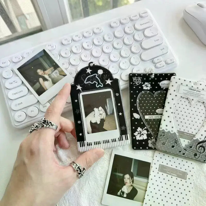 Idol Photo Card Holder Transparent Display Case for Star Chaser Campus Meal Card Storage Pendant Accessory Oasis Select