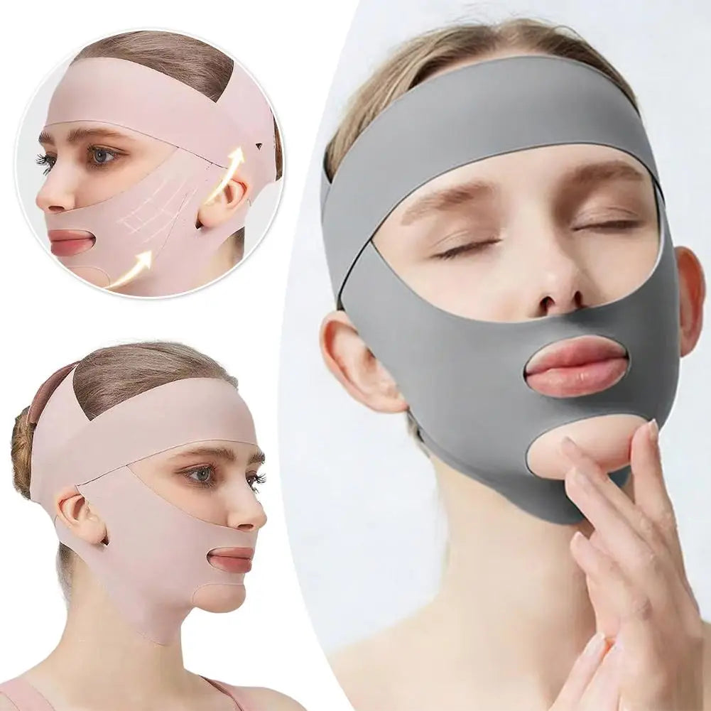 Breathable V-Shape Face Lifting Bandage Tighten & Firm Chin, Reduce Double Chin Anti-Sagging Slimming Strap for Daily Use Oasis Select