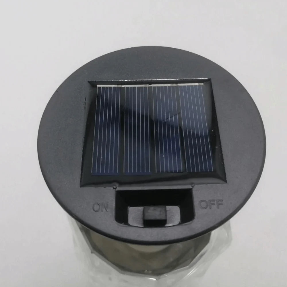 Solar Flickering Flame Lantern Top – Auto On/Off, IP44 Waterproof