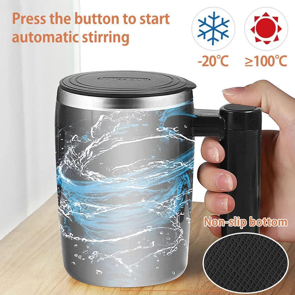 Automatic Self Stirring Magnetic Mug Rechargeable Stir Cup Stainless Steel Coffee Mixing Cup Blender Smart Mixer Shake Cup Oasis Select